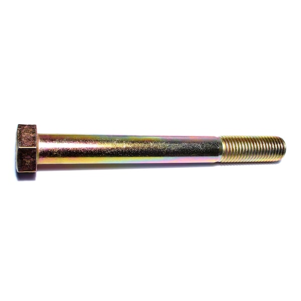 Midwest Fastener Grade 8, 7/8"-9 Hex Head Cap Screw, Zinc Yellow Steel, 8 in L, 5 PK 00801 - main
